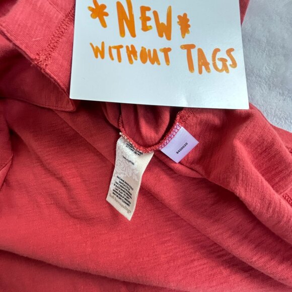 Soft Surroundings Womens Red Button-Front 3/4 Sleeve Swing Tunic Top XS Artsy - Picture 4 of 7